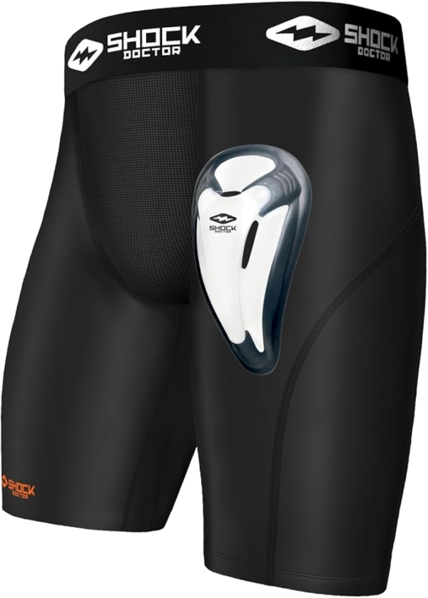 LPNHE903337473 - Shock Doctor 221 - Szorty kompresyjne z BIOFLEX Protector - Comfort and Compression - Maksymalna swoboda ruchu - Sporty kontaktowe - Protektor - C284