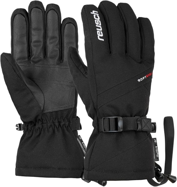 LPNRP035855701 - Reusch Herren Outset R-tex Xt z rękawiczką na nadgarstek i wodoodporną membraną wygodne ciepłe rękawice narciarskie naśnieżne, 8, 7701 czarno-białe - B49