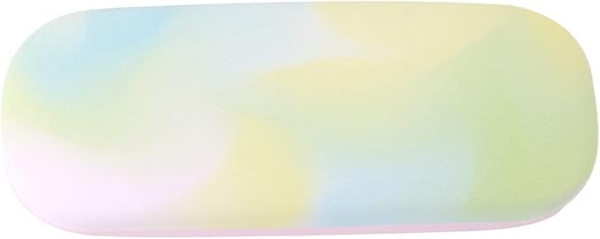 LPNRP037345711 - I-TOTAL® - Twarda etui na okulary korekcyjne, przeciwsłoneczne, przenośne etui metalowe z zamykaniem na naciśnięcie (RAINBOW DREAM) - C328