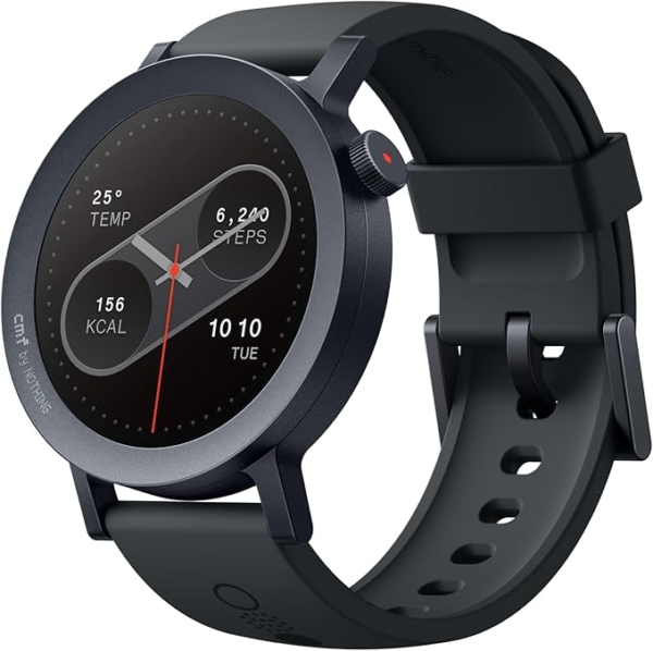 LPNHE865977693 - CMF przez Nothing Watch Pro 2 Smartwatch z ekranem AMOLED o przekątnej 1,32 cala, żywotnością baterii do 11 dni, połączenia Bluetooth z redukcją hałasu za pomocą sztucznej inteligencji oraz systemem GPS wielosystemowym, ciemny szary - A700