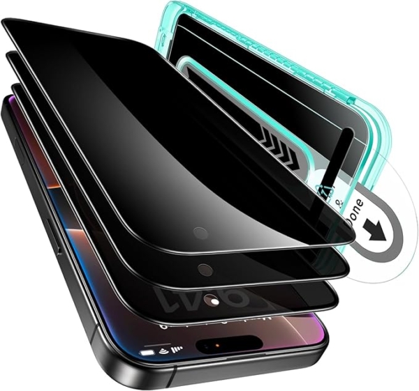LPNHE925192425 - ESR 3 Piets Anti-ETI-ETI-ETI-IPhone 16 Pro Max, Ochrona poufności z zestawem aplikacji, Dreamer 9H, odporny na paski, HD - A373
