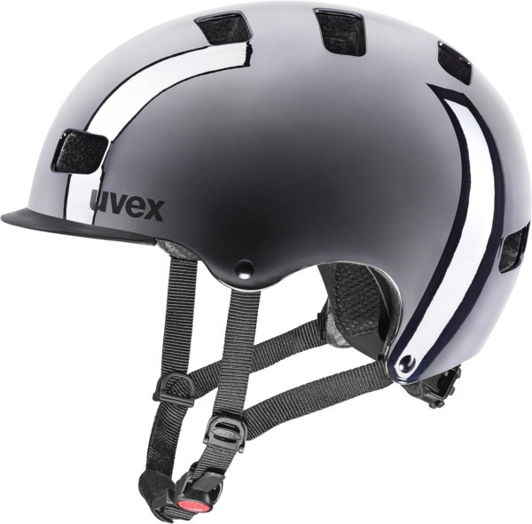 LPNHL940302377 - uvex hlmt 5 bike pro chrome - wytrzymały kask miejski dla kobiet i mężczyzn - indywidualne dopasowanie rozmiaru - zoptymalizowana wentylacja - chrom gunmetalowy - 58-61 cm - C302