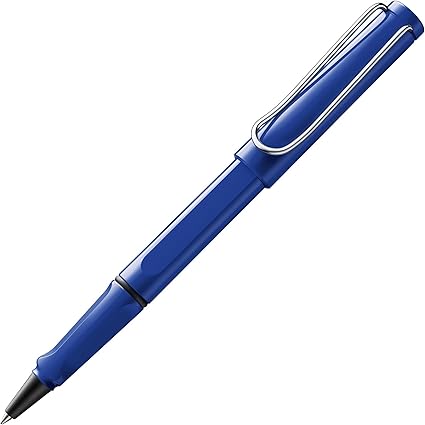 LPNRP037289886 - Lamy safari niebieski roller - ponadczasowy klasyczny długopis z ergonomicznym uchwytem i średnią szerokość pisania M - korpus z wytrzymałego tworzywa sztucznego ASA - z wkładem do rollerów M 63 w kolorze niebieskim. - A328