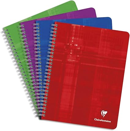 LPNHE925812256 - Clairefontaine 8762C - Notes spiralny A5, 90 kartek, kratka, 90g, sortowane kolory, 1 szt. - A157