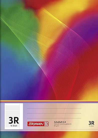 LPNHK278935173 - Brunnen 104490323 zeszyt szkolny A4 (16 kartek, w linie, z marginesem, klasa 3) - C105