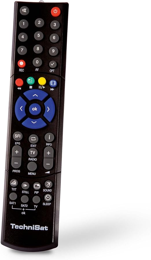 LPNRP040095382 - TechniSat Pilot PVR 235 - Oryginalny pilot zamiennik bez logo pasujący do DIGICORDER HD S2/K2, TECHNISTAR S1/S2/K1, czarny - A728