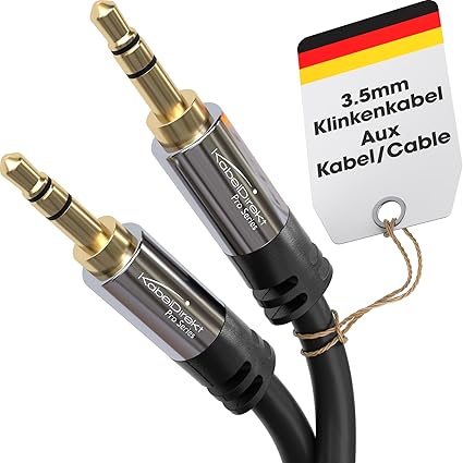 LPNHE903119687 - KabelDirekt - Kabel jack, Kabel Aux & Audio 3,5 mm - 1 m Kabel jack - Dostępne w długości od 0,3 m do 10 m - odpowiednie dla słuchawek - telefonów komórkowych - komputerów i laptopów - samochodów - HiFi - stereo, czarne. - B91