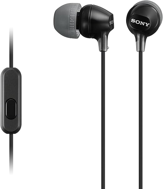 LPNHE913213508 - Sony MDR-EX15APB Słuchawki douszne z mikrofonem - Czarny - B400