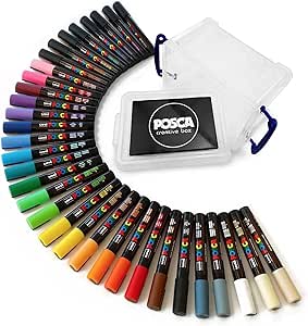 LPNHE913361107 - Zestaw 33 długopisów z markerami do farb Posca PC-5M - A757