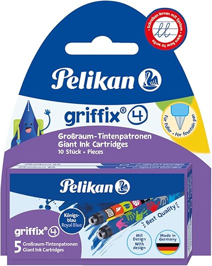 LPNHE920115539 - Pelikan Griffix 10 ilustrowanych kartuszy niebieskim tuszem Sport/Kosmos/Zwierzęta do pióra wiecznego/innych modeli Pelikana - B640
