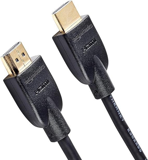 LPNHE901690106 - Amazon Basics - Kabel HDMI 4K o długości 0,9 m, o wysokiej prędkości 18 Gb/s z Ethernetem, 4K @ 60 Hz, 2160p, kolor czarny. - B777