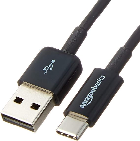 LPNHE919624150 - Amazon Basics Kabel do szybkiego ładowania USB-C do USB-A 2.0, prędkość 480 Mbit/s, certyfikat USB-IF, do Apple iPhone 16/15, iPad, Samsung Galaxy, tablety, laptopy, 1,8 m, czarny - B942