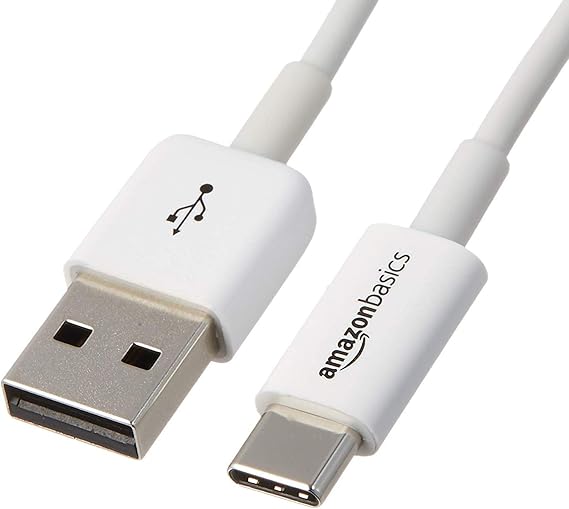 LPNHE920637104 - Amazon Basics kabel USB-C do USB-A 2.0 o szybkości ładowania, 480 Mbit/s, certyfikat USB-IF, dla Apple iPhone 16/15, iPad, Samsung Galaxy, tabletów, laptopów, 1,8 m, białe. - B293