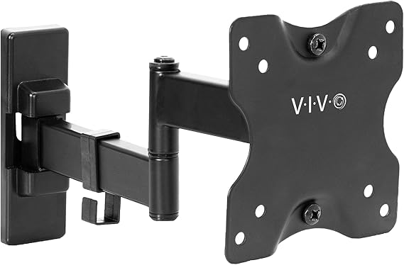 LPNWE278241907 - VIVO MOUNT-VW01M Pełen zakres ruchomy uchwyt ścienny do telewizorów LCD-LED i monitorów komputerowych, nachylający się i obracający, maks. 100 x 100 mm VESA, Czarny, MOUNT-VW01M - B96