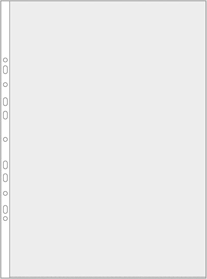 LPNRP032331325 - VELOFLEX 4333001 - koperty do segregatorów A3 pionowe, przezroczyste koperty, folie przezroczyste, folia PP, perforacja euro, idealnie przezroczyste, 10 sztuk - A924