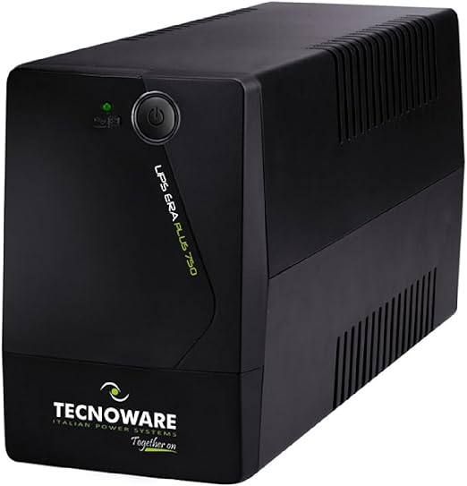 LPNHE836572786 - Tecnoware Power Systems - UPS ERA plus 750VA falownik, cięcia zasilania i warianty napięcia, 10 minut autonomii PC, modem 40 minut, AVR Technology, Absolute Silence, 750VA - B704