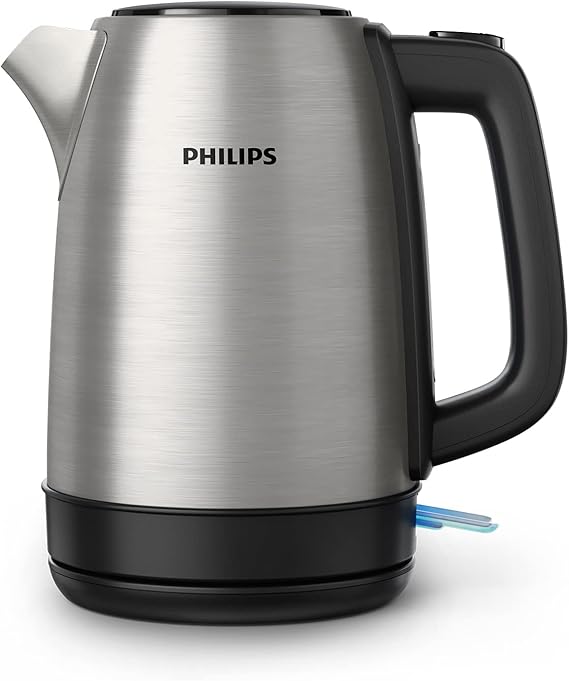 LPNWE237084489 - Philips Czajnik - Pojemność 1.7 L z Dziobkiem sprężynowym i Lampką kontrolną, ze Stali Nierdzewnej, Obracany stojak (HD9350/90) - D35