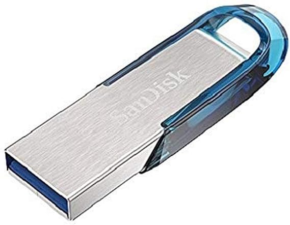 LPNHK378741569 - Pendrive Sandisk Ultra Flair USB 3.0 SDCZ73-064G-G46B, niebieski/srebrny, 64 GB - A543