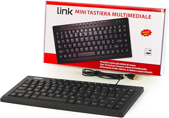 LPNHE914484009 - LINK MINI KEYBOARD WŁOSKA MULTIMEDIA USB - C763
