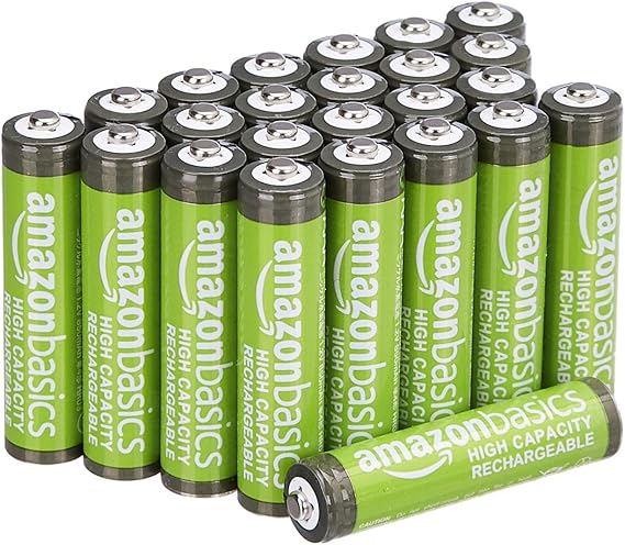 LPNRP035234122 - Amazon Basics baterie AAA o dużej pojemności, NiMh 850 mAh, z możliwością ponownego ładowania, przedładowane, 24 sztuki. - A413