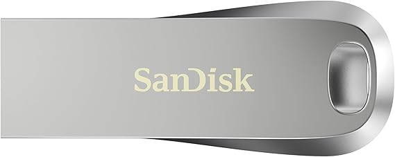 LPNHE920253657 - SanDisk Ultra Luxe 128 Go Drive Flash (klucz USB typu-A, zgodna z USB 3.2 Gen 1 + USB 3.0, prędkość odczytu do 400 MB/s, hasło, RescuePRO Deluxe, metalowa obudowa) Srebrna. - A390