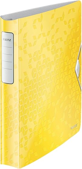 LPNHE802106041 - Leitz, Segregator Ringowy Leitz WOW, A4, z Mechanizmem 4-Ringowym, Mieści do 280 Kartek, Grzbiet 30 mm, Kolekcja WOW, Kolor Biały, 42400001 - C104