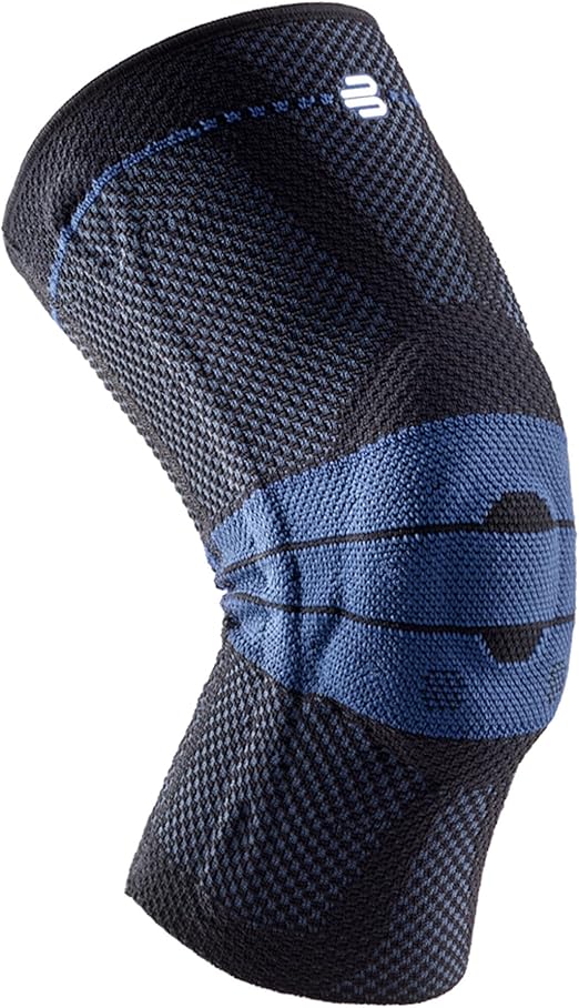 LPNHE916751401 - Bauerfeind GenuTrain Comfort bandaż na kolano unisex do odciążenia, stabilizacji i aktywacji po urazach, zabiegach chirurgicznych lub w przypadku przewlekłych, takich jak gonarthrosis (zużycie stawów) Bez silikonowej krawędzi Größe: 4C czarny - C516