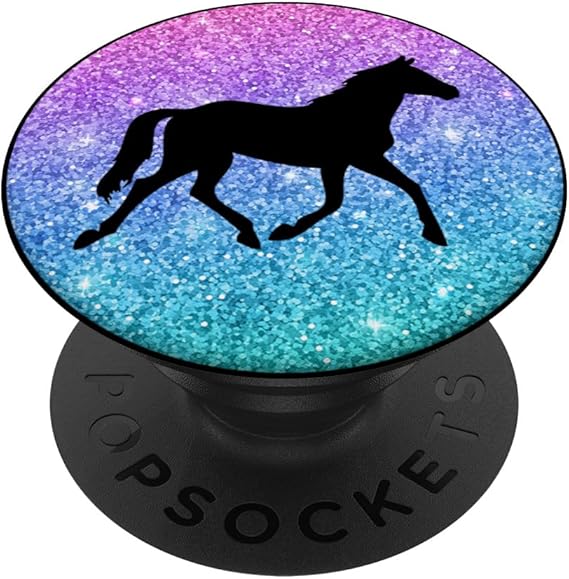 LPNHE901476610 - Koń prezent dla dziewczynki, nastolatki i kobiety PopSockets PopGrip: Wysuwany uchwyt i podstawka do telefonów/tabletów z wymiennym górnym elementem. - B895