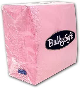 LPNHE906575587 - BulkySoft serwetki papierowe, 2-warstwowe, miękkie serwetki w jednolitym kolorze, do kuchni, imprez i wydarzeń, odporne na rozdarcia jednorazowe zastawy stołowe, 33 × 33 cm, 100% celuloza, opakowanie - C979