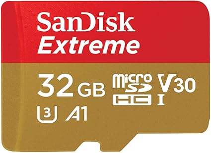 LPNHE918394159 - Karta microSD SanDisk Extreme do mobilnej gry 32 GB (prędkość odczytu do 100 MB/s, do smartfonów, do grafiki gier AAA/3D/VR oraz filmów 4K-UHD, Klasa 10, UHS-I, U3, V30) - B9