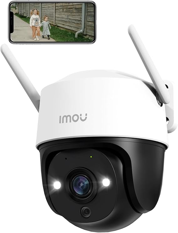 LPNHE848685936 - Imou 2K(3MP) 360° Kamera monitoringu WiFi zewnętrzna, PTZ Kamera zewnętrzna IP WiFi, Kolorowa nocna wizja 30M, Wykrywanie osób AI, Inteligentne śledzenie, Wodoszczelny IP66, Dwukierunkowy dźwięk, Syrena - B906