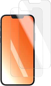 LPNHE916403595 - Amazon Basics osłona ekranu smartfona z hartowanego szkła, na iPhone 13 i 13 Pro, 2 sztuki, 7 cm dł. x 3,62 cm szer. - C595