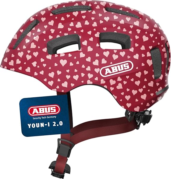 LPNHE906677745 - ABUS Unisex, kask rowerowy, czerwony (Cherry Heart), S (48-54 cm) - A155