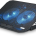 LPNRP034977250 - NK Podstawka chłodząca do laptopa - Wentylator do laptopów od 12 do 17 cali z 5 regulowanymi podstawkami, 2 cichymi wentylatorami, 2 portami USB, szybkim chłodzeniem, niebieskim światłem LED - Kolor czarny - C42