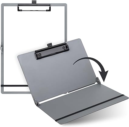 LPNHE918587927 - Składana klisza SAX, szara, format A4 na A5, pionowy i poziomy, idealna do podróży i biznesu, na 30 kartek, z elastycznym paskiem zamykającym i pętlą na długopis, trwała i odporna na wstrząsy - C878