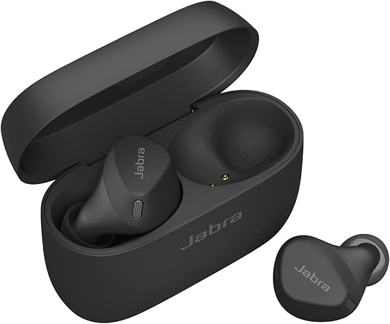 LPNHE711285065 - Jabra Elite 4 Active Słuchawki Bluetooth In-Ear, Bezprzewodowe słuchawki sportowe z pewnym dopasowaniem, 4 wbudowane mikrofony, aktywne usuwanie hałasu i regulowana technologia HearThrough, Czarny - B307