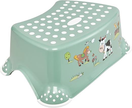 LPNHK365848037 - keeeper Funny Farm Tritthocker, Ab ca. 3 bis ca. 14 Jahre, Anti-Rutsch-Funktion, Tomek, Nordic Green Funny Farm Nordic Green - C512