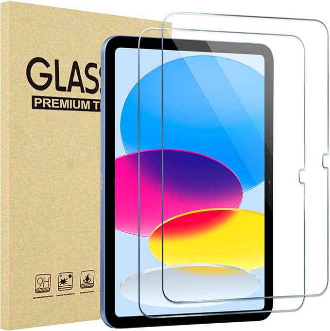 LPNWE278995711 - ProCase 2 sztuki folia ochronna do iPada 10. Generacji 10,9 cala 2022, szkło hartowane 9H do iPada 10th Screen Protector Folie ochronne szkło hartowane Folie ochronne do ekranu - Przezroczyste - C519