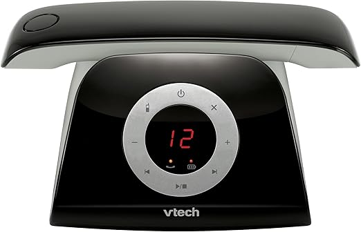 LPNHE853411101 - VTech LS1350 Telefon w stylu retro Bezprzewodowy telefon DECT z cyfrową sekretarką, blokadą połączeń, głośnikiem i funkcją ponownego wybierania, podświetlanym wyświetlaczem i klawiaturą. - C52