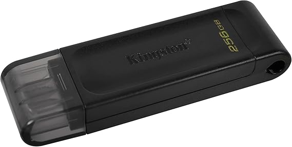 LPNHK371621382 - Kingston DataTraveler 70 - Pamięć Flash USB-C DT70/256GB, Czarny - B46