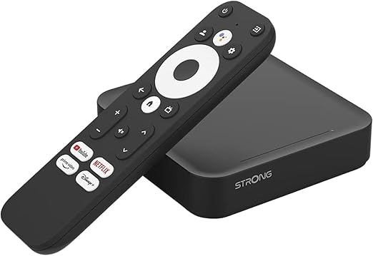 LPNWE279292645 - MOCNY - Skrzynka do strumieniowania Android TV + 4K UHD - Leap-S3 - Wbudowany Chromecast - Kompatybilny z Asystentem Głosowym Google - Dolby Atmos & Dolby Vision - Łatwy do zainstalowania - Czarny - C463