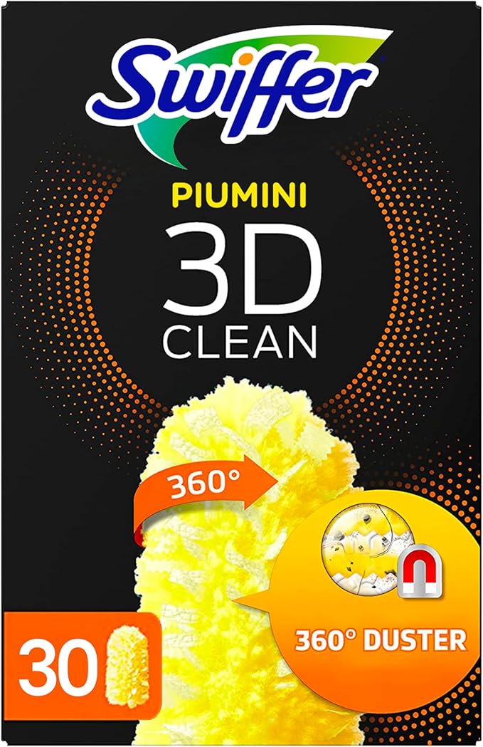 LPNHE896378315 - Swiffer 3D Czyste puchowe puchowe kurtki, 10 puchowych kurzek, tysiące miękkich włókien łapie kurz i brud, osiąga najtrudniejsze miejsca w domu, idealne do sierści zwierząt, rozmiar Maxi - C213