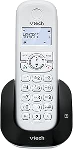 LPNHE849633699 - VTech CS1550 Bezprzewodowy telefon DECT z podwójnym ładowaniem z automatyczną sekretarką, blokadą połączeń, identyfikatorem dzwoniącym/połączenia oczekującego, głośnikiem głośnomówiącym, podświetlanym - C619
