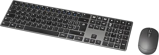 LPNHE853699120 - Podstawowa mysz bezprzewodowa Amazon Basics, ultracienka i cicha pełnowymiarowa klawiatura z klawiaturą numeryczną, czarna. - C662