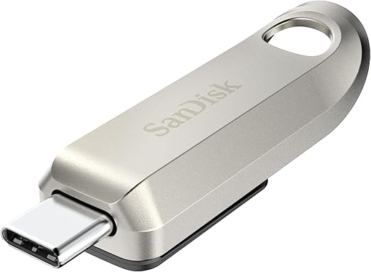 LPNHE896306019 - SanDisk 256GB Ultra Luxe, Pamięć flash USB typu C, wydajność USB 3.2 Gen 1, Metalowa obudowa premium, do 400 MB/s, Srebrny - C747