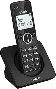 LPNHE851472983 - VTech ES2000 Telefon bezprzewodowy DECT z blokerem połączeń, wzmacniaczem głośności, identyfikatorem dzwoniącego/Oczekiwanie połączeń, 18 godzin autonomii, podświetlanym ekranem i klawiaturą, tryb ECO - C673