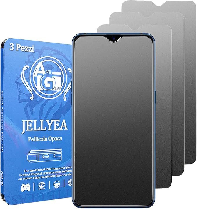 LPNRP039522141 - "JELLYEA 3 sztuki matowej folii ochronnej do Redmi 9 / Note 8 Pro, anty-odbiciowa, anty-ślad, anty-rysowa ochrona ekranu ze szkła hartowanego 9H do Xiaomi Redmi 9 / Note 8 Pro, 6.39""". - A621