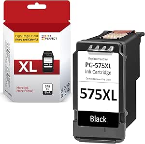 LPNHE893488311 - Nabier Cartridges 575 XL, PG-575 Black Ink Cartridges Replacement for Canon 575 XL Cartridges, PG-575XL for Canon Pixma TS3550i TS3551i TS3750i TR4750i TR4751i Printer (1 Black) - C90