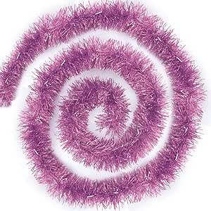 LPNHE904090519 - 4 x niebieska girlanda bożonarodzeniowa (200 cm) świąteczna girlanda ze sztucznego drzewa i dekoracji domu, metaliczna błyszcząca girlanda, ozdoby świąteczne - C860