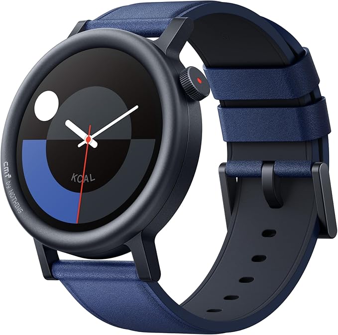 LPNHE925347748 - CMF przez Nothing Watch Pro 2 Smartwatch z ekranem AMOLED o przekątnej 1,32 cala, żywotnością baterii do 11 dni, połączenia Bluetooth z redukcją hałasu przez sztuczną inteligencję oraz zintegrowanym systemem GPS - niebieski. - C366